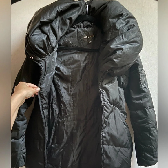 Nine West puffer  quilted belted down jacket Sz Xs - Picture 10 of 12